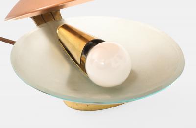 Max Ingrand Rare Table Lamp or Sconce in Rose Satin Glass and Brass by Max Ingrand