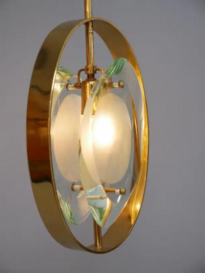 Max Ingrand Rare pair Max Ingrand for Fontana Arte Micro pendants Model 1933