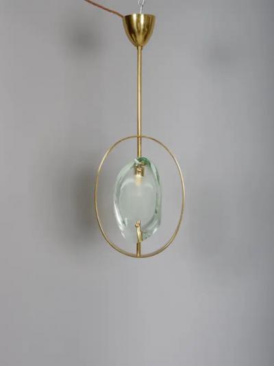 Max Ingrand Rare pair Max Ingrand for Fontana Arte Micro pendants Model 1933