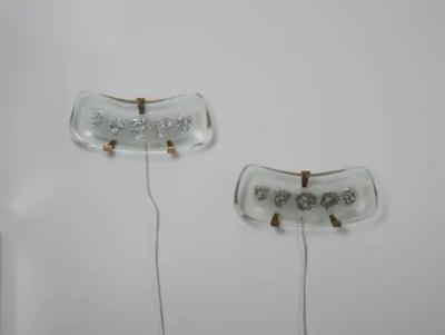 Max Ingrand Rare pair Max Ingrand wall lights Model 1598 Italy c1956