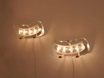 Max Ingrand Rare pair Max Ingrand wall lights Model 1598 Italy c1956