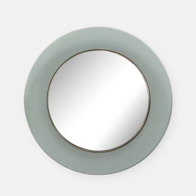 Max Ingrand Round Smoked Beveled Glass Wall Mirror Model 1669 by Max Ingrand