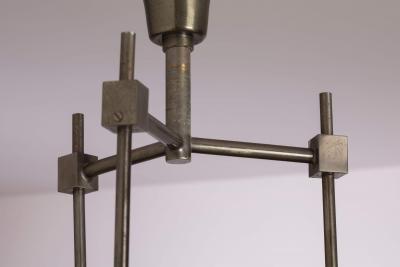 Max Ingrand Three Light Pendant in Green Nilo Glass by Max Ingrand Fontana Arte 1960s