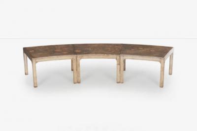 Max Kuehne Handcrafted and Painted Max Kuehne Coffee Tables Set of Three