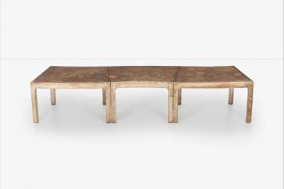 Max Kuehne Handcrafted and Painted Max Kuehne Coffee Tables Set of Three