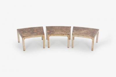 Max Kuehne Handcrafted and Painted Max Kuehne Coffee Tables Set of Three
