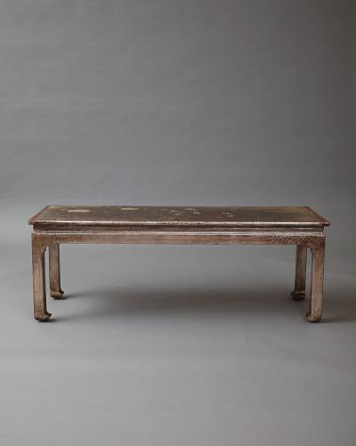Max Kuehne Incised Silvered Low Table c 1930s