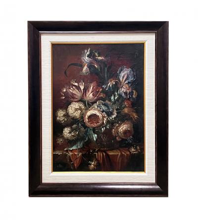 Max Luber Max Luber Munich 1879 1950 Floral Still Life Oil on Canvas