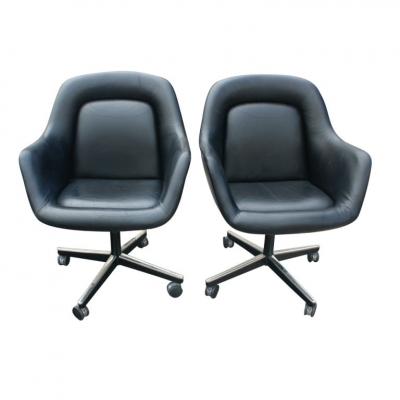 Max Pearson One Max Pearson For Knoll Black Leather Executive Chair