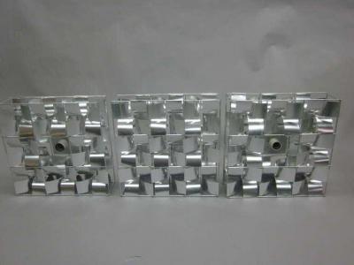 Max Sauze French Mid Century 3 Panel Wall Sconce Floor Light Sculpture by Max Sauze