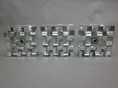 Max Sauze French Mid Century 3 Panel Wall Sconce Floor Light Sculpture by Max Sauze