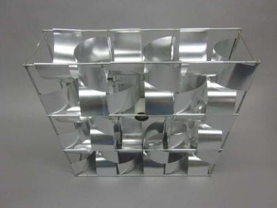 Max Sauze French Mid Century 3 Panel Wall Sconce Floor Light Sculpture by Max Sauze