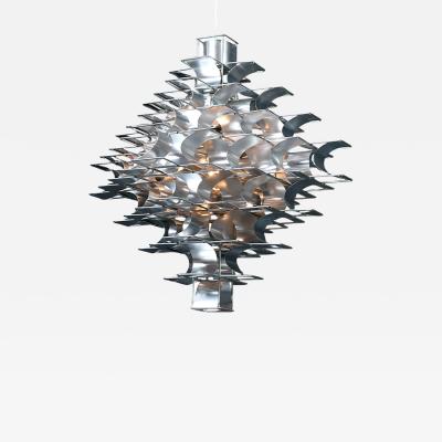 Max Sauze Vintage French Modern Cassiope Chandelier by Max Sauze