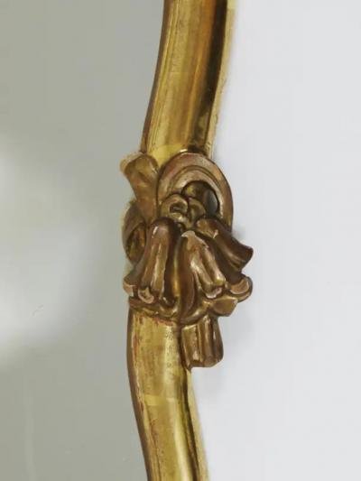 Max Welz Max Welz Vienna Art Nouveau Handcarved Giltwood Wall Mirror Austria 1930s