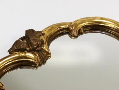 Max Welz Max Welz Vienna Art Nouveau Handcarved Giltwood Wall Mirror Austria 1930s