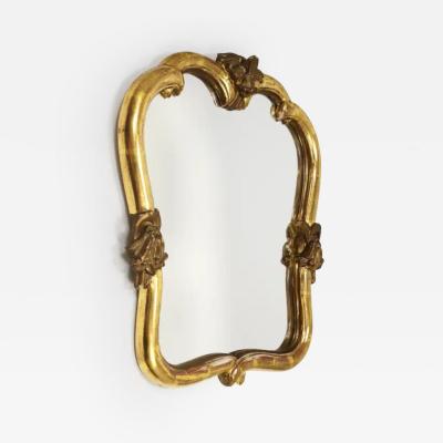 Max Welz Max Welz Vienna Art Nouveau Handcarved Giltwood Wall Mirror Austria 1930s