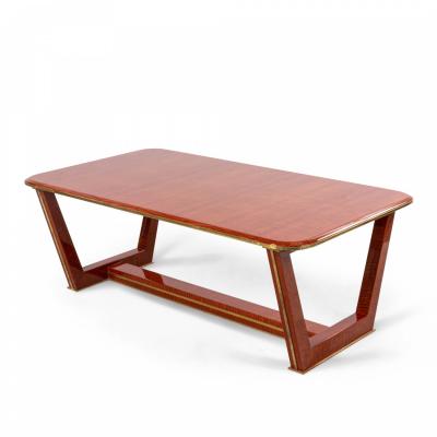 Maxime Old Customizable French 1940s Style Makore Veneer Coffee Table