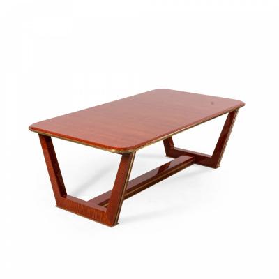 Maxime Old Customizable French 1940s Style Makore Veneer Coffee Table