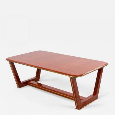 Maxime Old Customizable French 1940s Style Makore Veneer Coffee Table