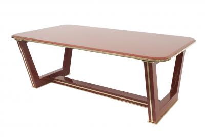 Maxime Old French 1940s Style Modern Red Lacquered Coffee Table