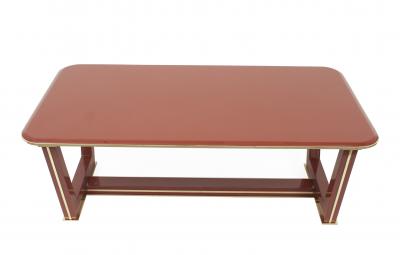 Maxime Old French 1940s Style Modern Red Lacquered Coffee Table