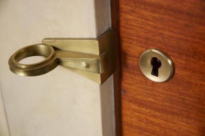 Maxime Old French Art Deco Cabinet by Maxime Old Rosewood with Parchment Doors