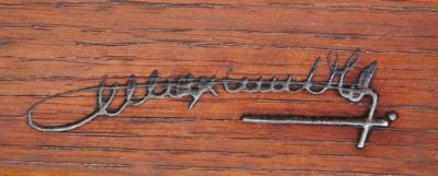 Maxime Old French Art Deco Cabinet by Maxime Old Rosewood with Parchment Doors