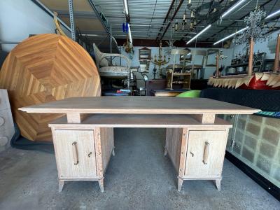 Maxime Old French Art Deco Cerused Desk