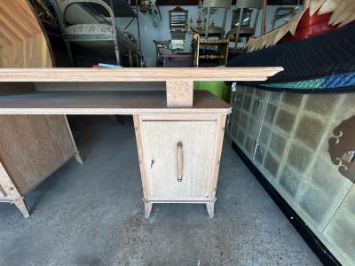Maxime Old French Art Deco Cerused Desk