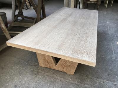 Maxime Old Long Modernist Cerused Oak Coffee Table