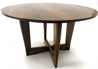 Maxime Old Maxime Old attributed refined walnut round coffee table