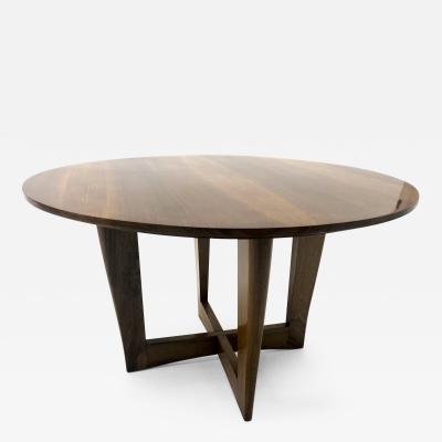 Maxime Old Maxime Old attributed refined walnut round coffee table