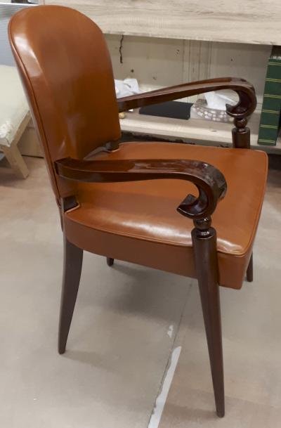 Maxime Old Maxime Old documented mahogany desk chair newley covered in leather