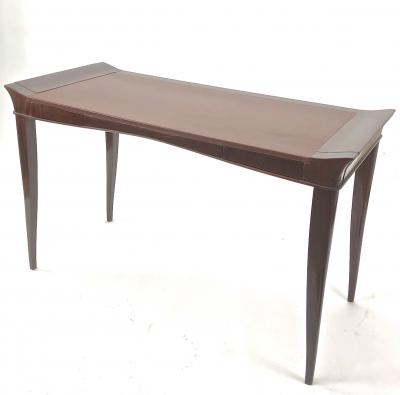 Maxime Old Maxime old exceptional slender mahogany desk with leather top