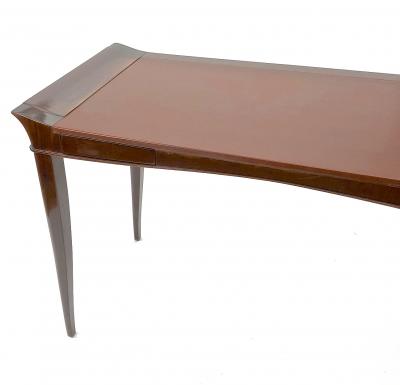 Maxime Old Maxime old exceptional slender mahogany desk with leather top