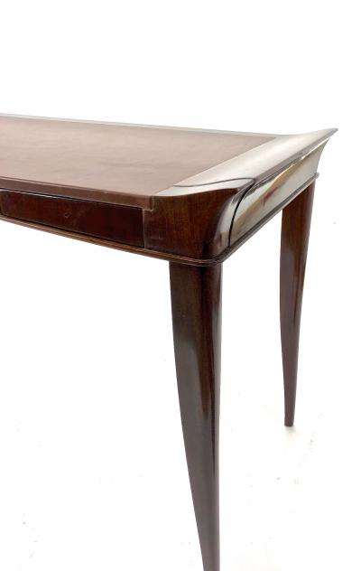 Maxime Old Maxime old exceptional slender mahogany desk with leather top