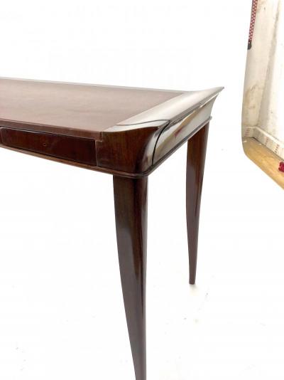 Maxime Old Maxime old exceptional slender mahogany desk with leather top