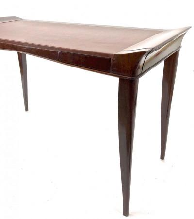 Maxime Old Maxime old exceptional slender mahogany desk with leather top
