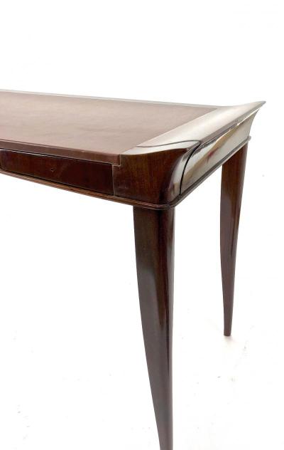 Maxime Old Maxime old exceptional slender mahogany desk with leather top