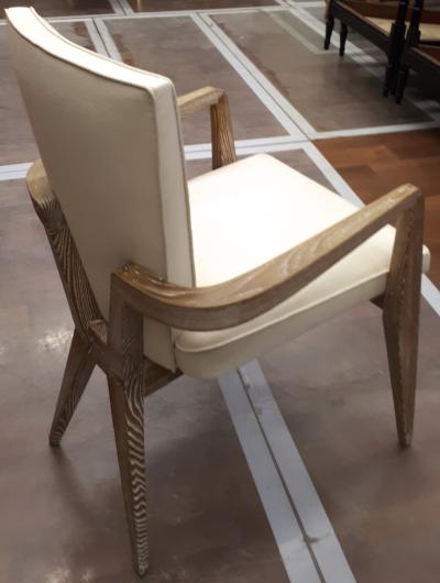 Maxime Old Maxime old superb documented Captain chair newly cover in raw silk