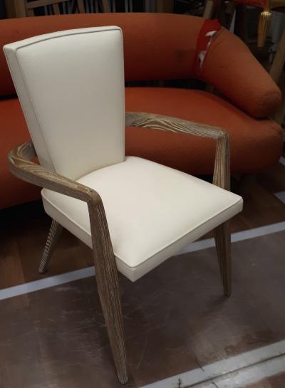 Maxime Old Maxime old superb documented Captain chair newly cover in raw silk