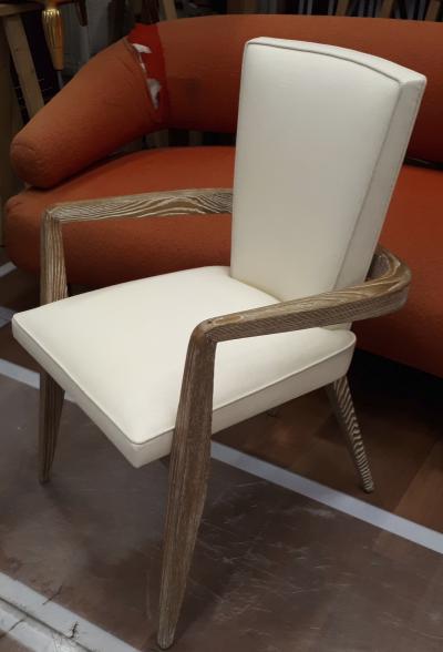 Maxime Old Maxime old superb documented Captain chair newly cover in raw silk