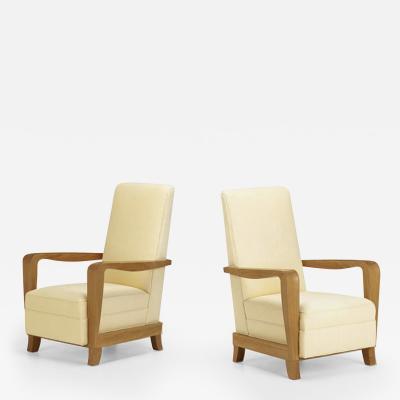 Maxime Old PAIR OF MAHOGANY ARMCHAIRS AFTER A MODEL BY MAXIME OLD