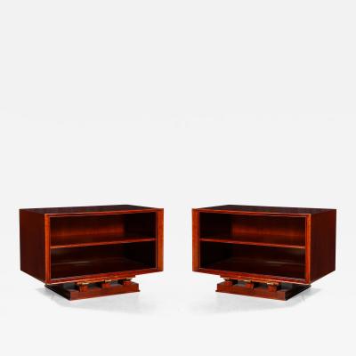 Maxime Old Pair of Mahogany End Tables