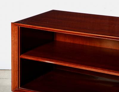 Maxime Old Pair of Mahogany and Gilt Bronze Nightstands or Side Cabinets by Maxime Old