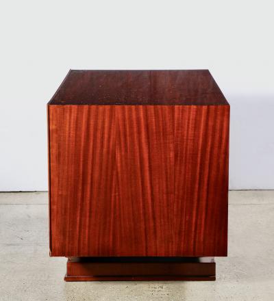 Maxime Old Pair of Mahogany and Gilt Bronze Nightstands or Side Cabinets by Maxime Old