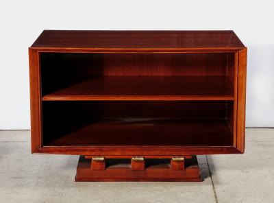 Maxime Old Pair of Mahogany and Gilt Bronze Nightstands or Side Cabinets by Maxime Old