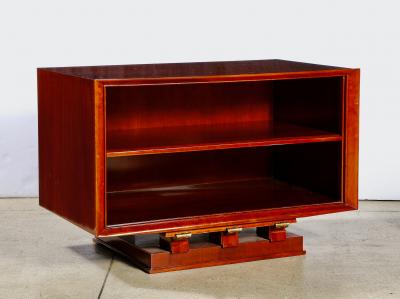 Maxime Old Pair of Mahogany and Gilt Bronze Nightstands or Side Cabinets by Maxime Old