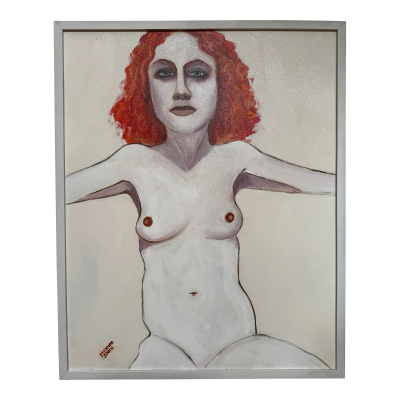 Maxine Smith Female Nude Portrait Oil Painting