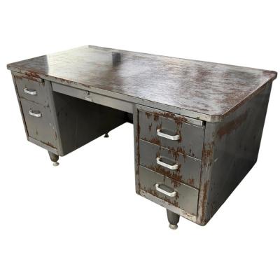 McDowell Craig Vintage Mid Century Modern Metal Tanker Desk Chair